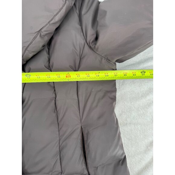 Cole Haan Women's Size Large Brown Down Puffer Coat Pillow Hood Collar - Picture 6 of 12